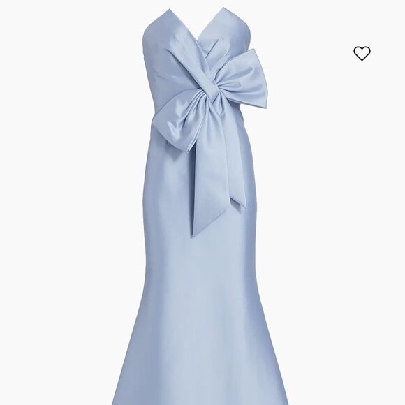 Badgley Mischka Strapless Blue Dress - Picture 2 of 11